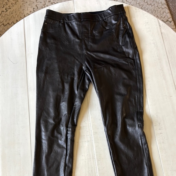 SPANX Black Faux Leather Leggings - Picture 1 of 5